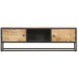 TV ormarić s izrezbarenim vratima 130x30x40 cm grubo drvo manga | shoptok.hr
