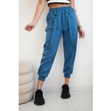 Kesi Włoski Trousers with decorative stripes buttery-fabric denim | Shoptok.si