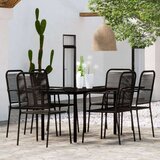  7-dijelni vrtni blagovaonski set crni | shoptok.hr