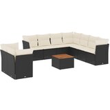  The Living Store Vrtna sedežna garnitura 10-delna z blazinami črn poli ratan - Vrtna Sedežna Garniture, (21453299) | Shoptok.si