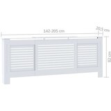  Pokrov za radijator mdf bijeli 205 cm | shoptok.hr