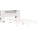 vidaXL Uzglavlje sa spremištem bijeli 120 cm od masive borovine | shoptok.hr