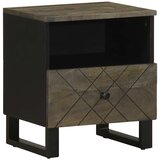 vidaXL Nočna omarica črna 40x33x46 cm trden mangov les Cene
