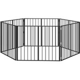  Vrata za pse 6 pcs Crna 100 x 80 cm Cinkani čelik | Eponuda.ba