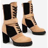 Resti Light brown women's insulated Sehhra post boots | Shoptok.si