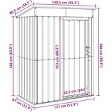  Vrtne hiške Rjava 137 x 81 x 180 cm Kovina, (5000143492) | Shoptok.si