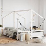 vidaXL Otroški posteljni okvir bel 2x(80x200) trdna borovina | Shoptok.si