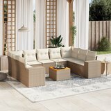  10-dijelni set vrtnih sofa od poliratana s jastucima sivi | shoptok.hr