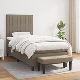  Krevet s oprugama i madracem smeđesivi 80x200 cm od tkanine | shoptok.hr