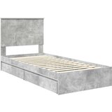  Okvir za krevet s ladicama Betonski sivi 75 x 190 cm | shoptok.hr