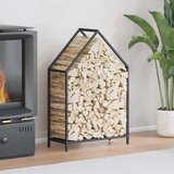 vidaXL Stalak za drva crni 60x25x90 cm hladno valjani čelik | shoptok.hr