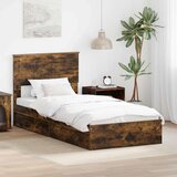  Okvir za krevet s ladicama Dimljeni hrast 90 x 200 cm | shoptok.hr
