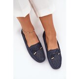 Boto Women's moccasins with perforated pattern and lacing in navy Mirisa | shoptok.hr