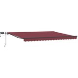 Tenda na ručno uvlačenje s LED svjetlima bordo 400 x 300 cm | shoptok.hr