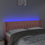  LED uzglavlje ružičasto 163x16x78/88 cm baršunasto | shoptok.hr