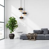  Luster na sajli VOLTA 3xE27/15W/230V crna/roze zlato | Eponuda.com