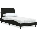 vidaXL krevet s madracem crni 80 x 200 cm od tkanine | shoptok.hr