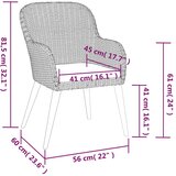  5-dijelni vrtni blagovaonski set s jastucima crni | shoptok.hr
