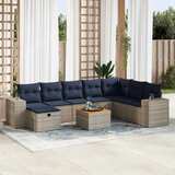 vidaXL 9-dijelni set vrtnih sofa od poliratana s jastucima sivi | shoptok.hr