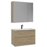 Hanah home Kupatilski ormarić sa umivaonikom i ogledalom (2 komada) Messina 85 v2 419 | Eponuda.com