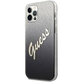  Maska za iPhone 12 Pro Max crna Guess Faceplate Glitter Gradient Script | ePonuda.com