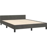  Okvir za krevet bez madraca tamnosivi 140 x 190 cm baršunasti | shoptok.hr