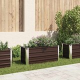  Povišena vrtna gredica smeđa 100 x 40 x 45 cm pocinčani čelik | shoptok.hr