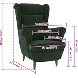 vidaXL Fotelja od baršuna tamnozelena | shoptok.hr