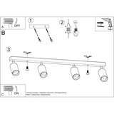  Stropna svetilka BERG 4 naravni les, (21348154) | Shoptok.si