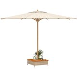  Pokrov za bazu suncobrana bež 70x70x25 cm poliratan i bagrem | Eponuda.com