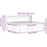  Okvir kreveta s madracem Bijela 200 x 200 cm Umjetna koža | shoptok.hr