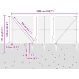 vidaXL Heksagonalna Ograda Siva 1,2x10 m Čelik, Stupovi za Ogradu s Oštricom 7 kom Ø32 mm 140 cm Galvanizirani Čelik | shoptok.hr