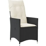  The Living Store Vrtni naslanjač z blazinami črn poli ratan - Vrtni Naslanjač, (21461084) | Shoptok.si