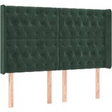  Posteljno vzglavje temno zeleno 163x16x118/128 cm žamet, (20953730) | Shoptok.si