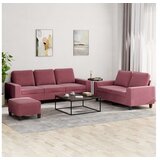 vidaXL 3-dijelni set sofa crvena boja vina od tkanine | shoptok.hr