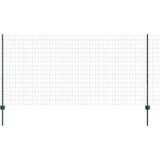vidaXL Euro ograja z 5 U stebrički Zelena 1,2x10 m Jeklo | Shoptok.si