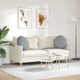  Jastučići za sjedenje 2 pcs Svijetlo siva Ø50 x 19 cm tkanina | Eponuda.com