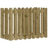 vidaXL Vrtna visoka greda z ograjico 100x50x70 cm impreg. borovina | Shoptok.si