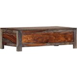  Stolić za kavu sivi 100 x 50 x 30 cm od masivnog drva šišama | shoptok.hr