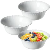 KADAX 3x Steklena solatna skleda Skleda za solato Skleda za prigrizke Bela 17,5 cm, (5000351949) | Shoptok.si
