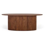 GINER Y COLOMER Ovalna jedilna miza iz akacijevega lesa 200 cm, (22147114) | Shoptok.si