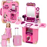  Set za šminku u kovčegu sa toaletnim stolićem za igru - rozi | Shoptok.si