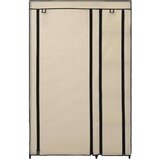 vidaXL zložljiva garderobna omara blago 110x45x175 cm krem | Shoptok.si