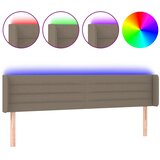  LED uzglavlje smeđesivo 203x16x78/88 cm od tkanine | shoptok.hr