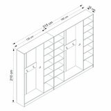 Hanah home Ormar Noah-8216, 315x210x35 cm, Crni | Eponuda.ba