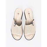 SEASTAR Women's beige platform flip flops | Shoptok.si