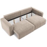 Makamii Bež sklopiva/s prostorom za odlaganje sofa od šenila 252 cm Kona – | shoptok.hr