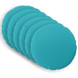  Presvlaka za jastuk 6 pcs HEERLEN Tirkizna Ø 60 cm Poliester | shoptok.hr