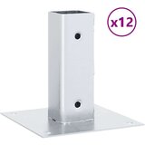  Postolja za stupove kvadratna 12 kom 46x46 mm pocinčani čelik | shoptok.hr