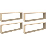  Kockaste zidne police 4 kom boja hrasta 100 x 15 x 30 cm drvene | Eponuda.com